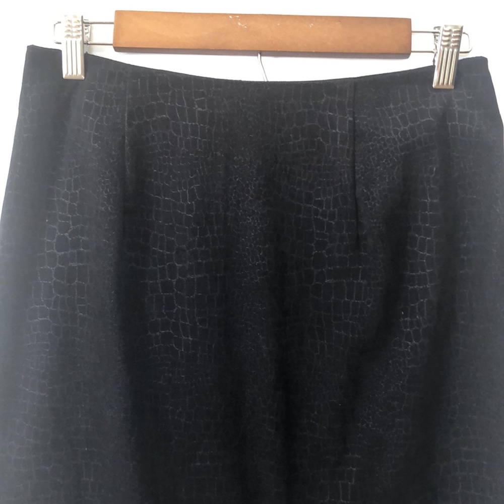 Vintage I.N. Studio Faux Suede and alligator print pencil skirt sz8